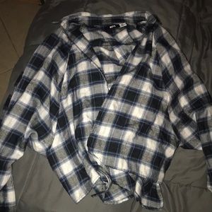 Blue flannel button up